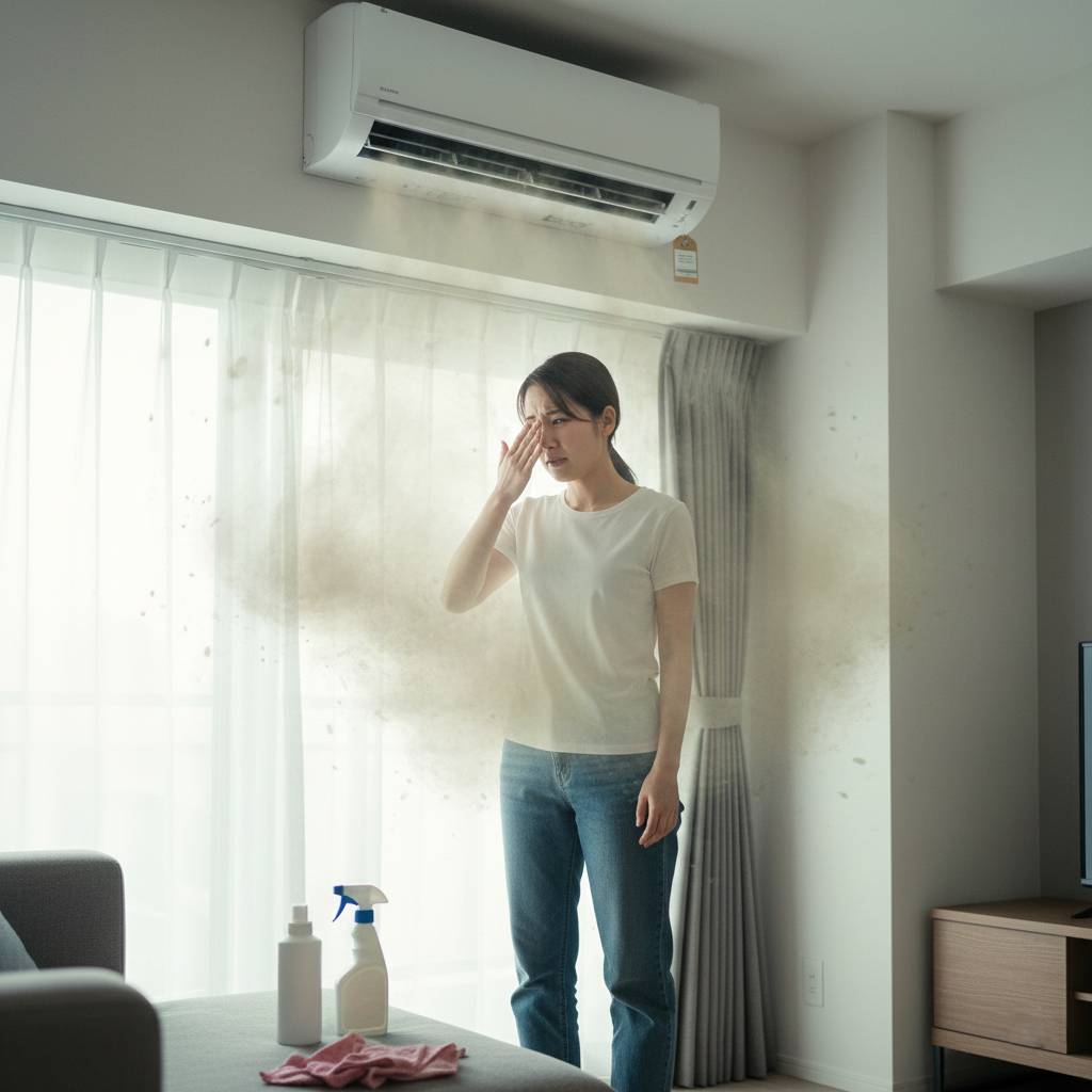 冷氣清洗後還是有異味？6大關鍵原因與專業解決方案全解析(示意圖)